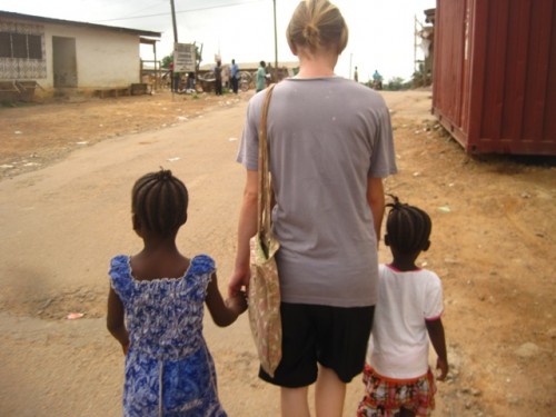 K and Marcy walk to the taxi