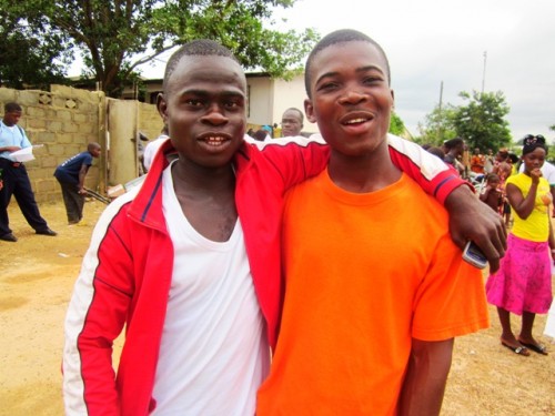 My 11th graders Aaron and Darlington stop by just to see what’s going on.