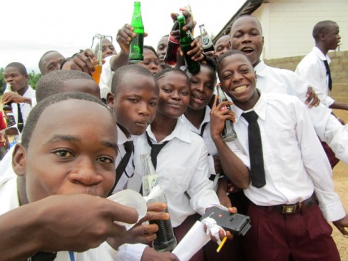 My 12th grade students unwind on their lunch break during WAEC day three of five. I took these pictures on my way out of town to deliver their applications to Monrovia. Plenty prayers in the air that day.