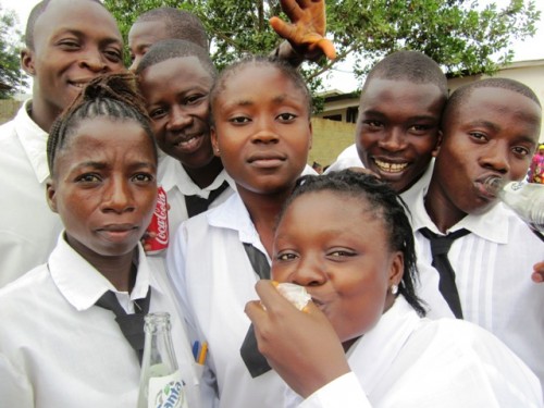 Elijah, Sebastian, Marion, Emmanuel, and Othello in the back. Cecelia and Philicia in the front.