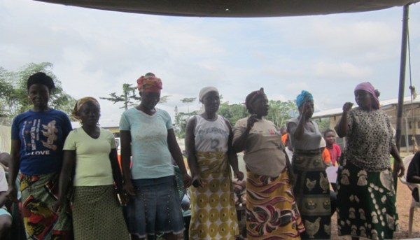 The women sing at the opening program several weeks ago.