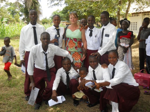 Bluffing with some of my senior students right after they finished their math WAEC.
