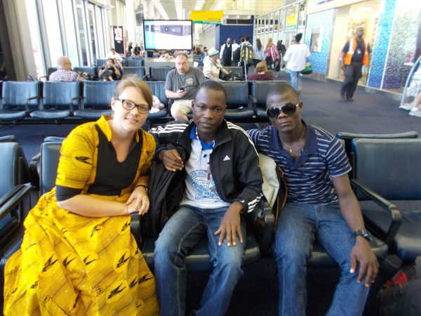 At JFK with the Boys